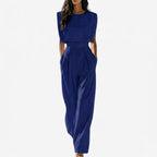 Isabeau™ Jumpsuit with waist - Eliza-Warszawa