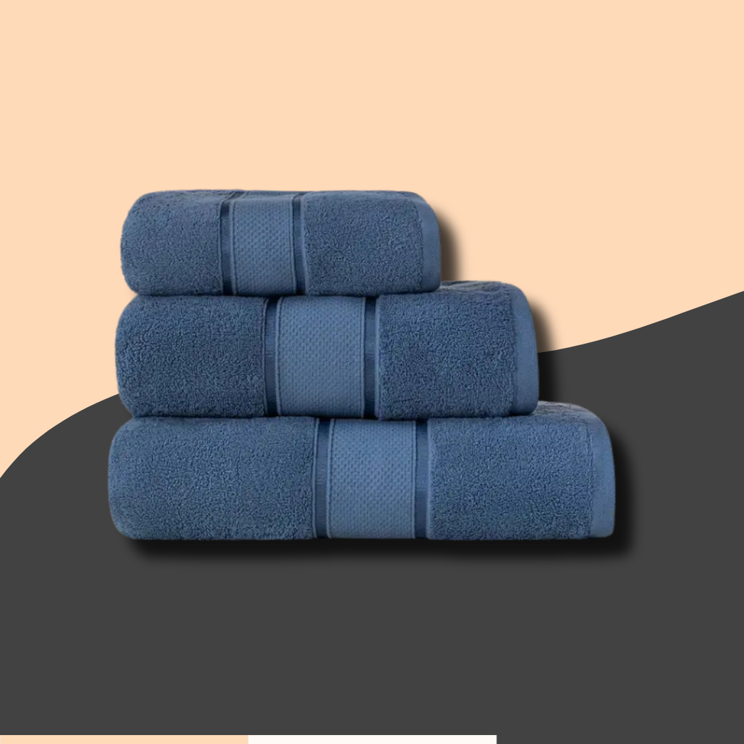 Blue Plush Towel - Turkish Series 23