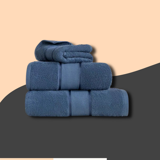 Blue Plush Towel - Turkish Series 23