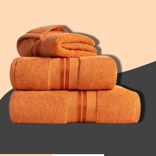 Orange Plush Towel - Turkish Series 25