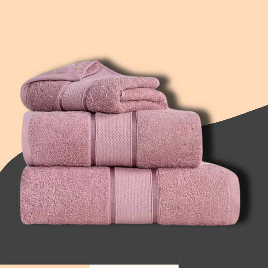 Rose Pink Plush Towel - Turkish Series 05