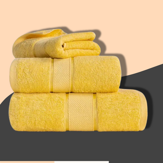 Yellow Plush Towel - Turkish Series 16