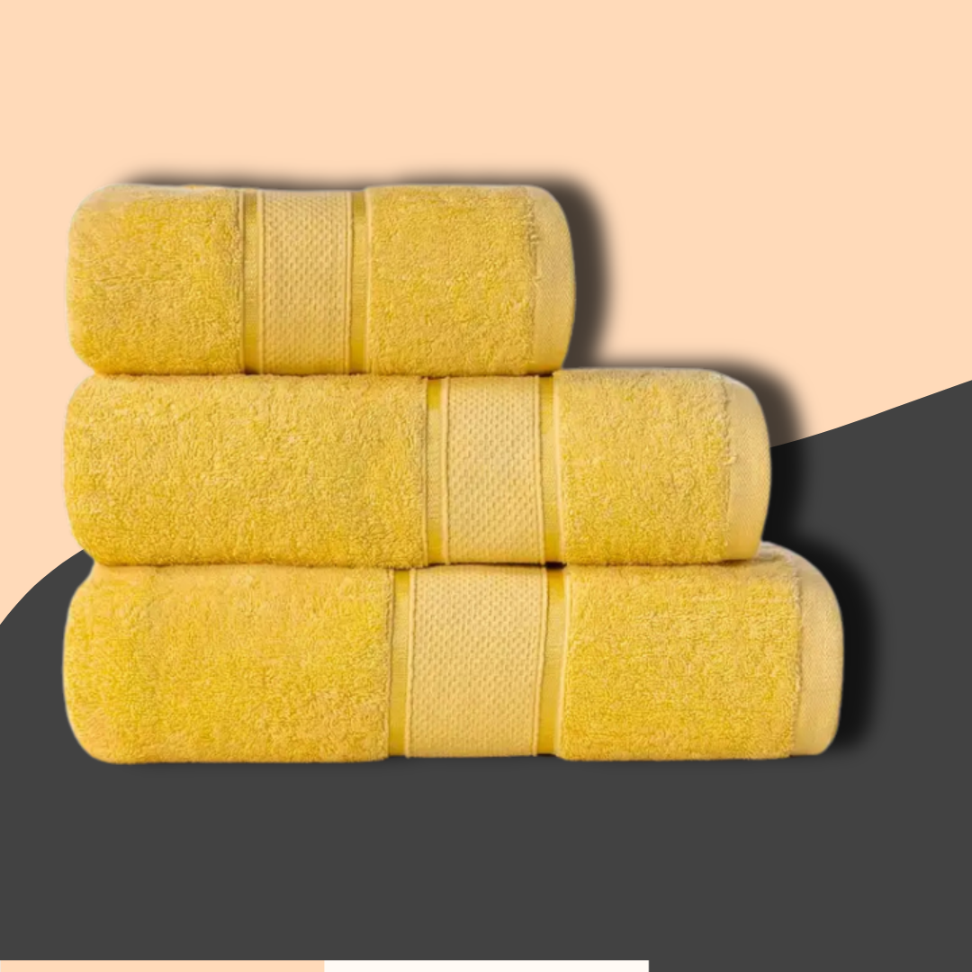 Yellow Plush Towel - Turkish Series 16