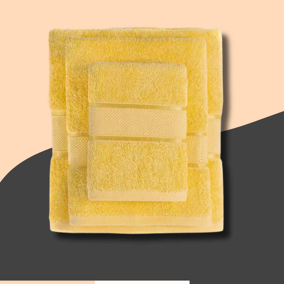 Yellow Plush Towel - Turkish Series 16