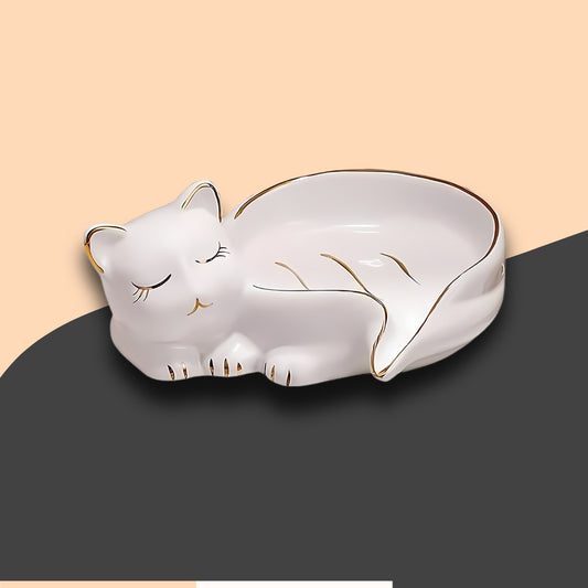 Ceramic Cat Soap Dish