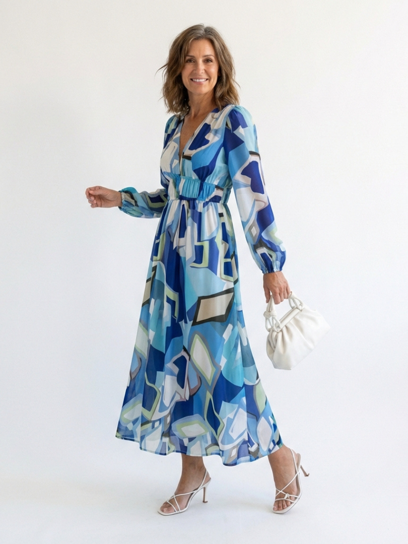 Althea | Maxi Floral Long Sleeve Dress - Eliza-Warszawa