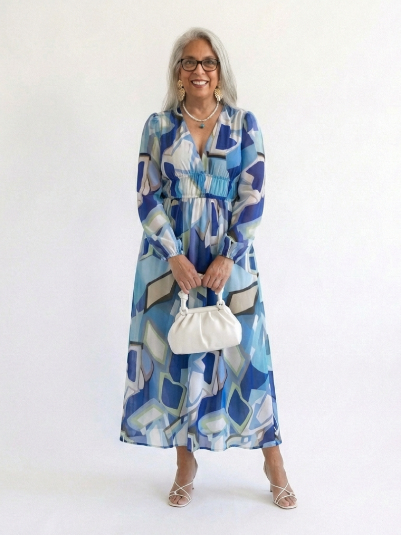 Althea | Maxi Floral Long Sleeve Dress - Eliza-Warszawa