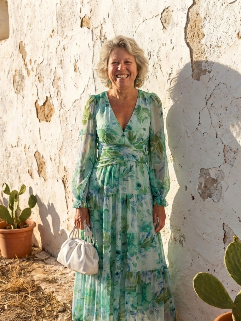 Althea | Maxi Floral Long Sleeve Dress - Eliza-Warszawa
