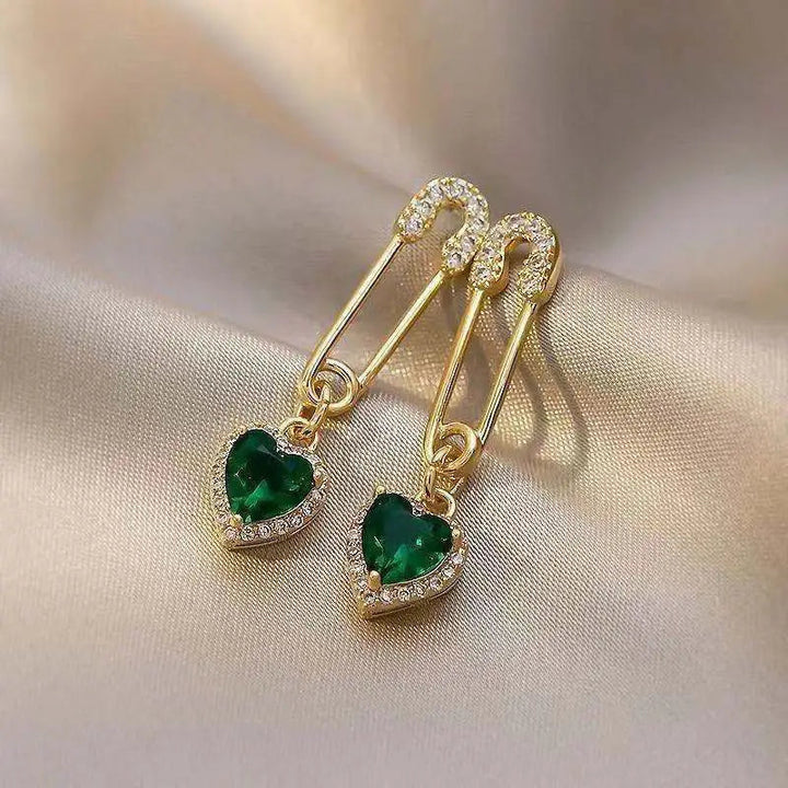 Amarisse Viridelle Dangle Earrings | Gold - Eliza-Warszawa