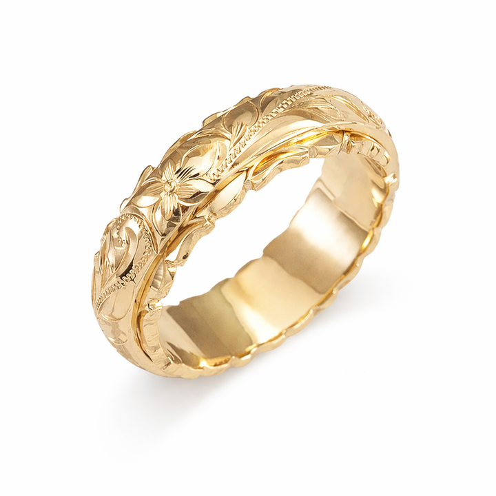 Antique-Inspired Gold Flower Ring