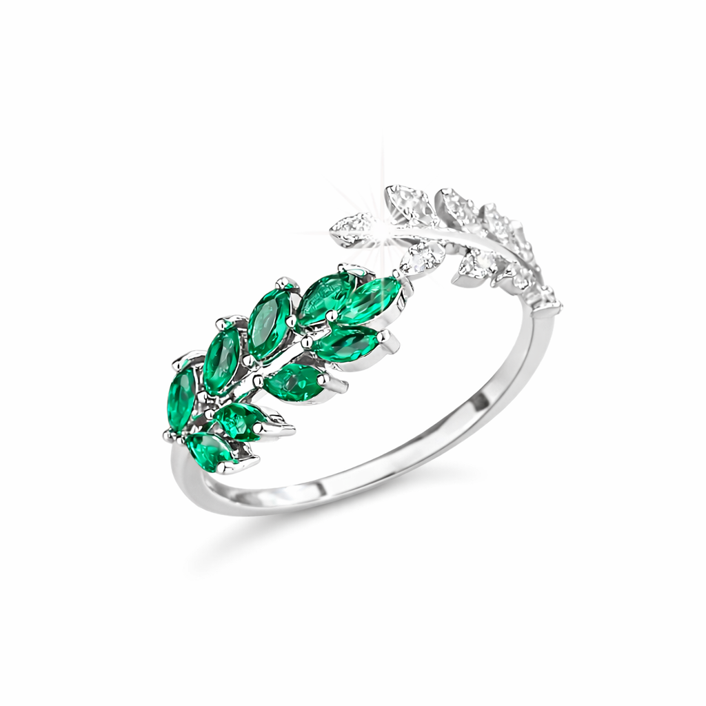 Antique Green Leaf Ring - Eliza-Warszawa