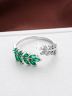 Antique Green Leaf Ring - Eliza-Warszawa