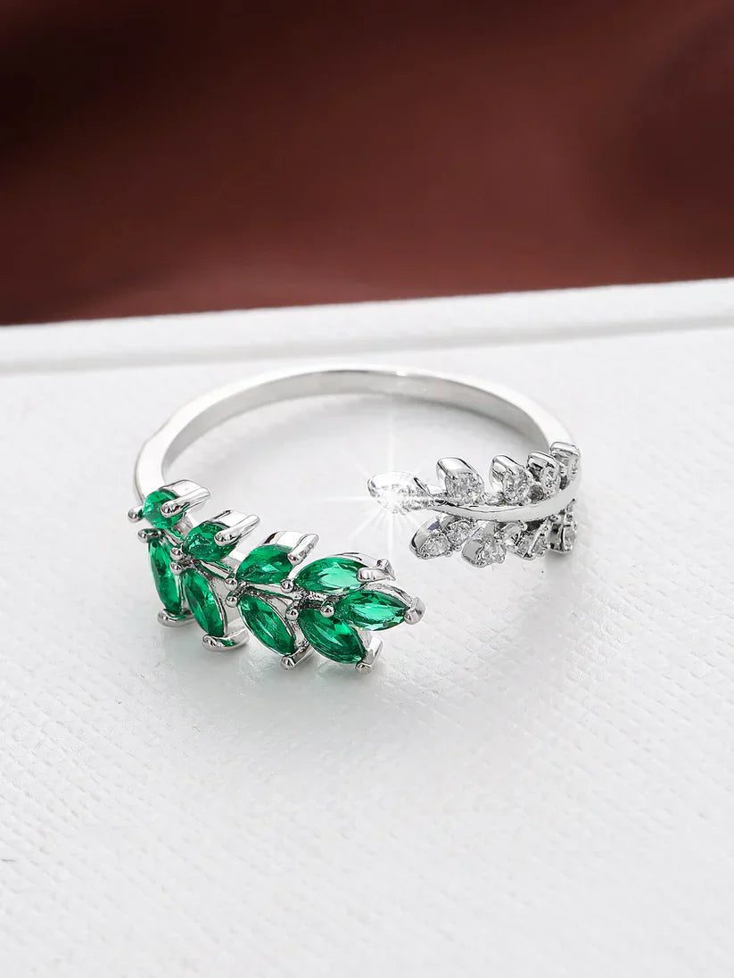 Antique Green Leaf Ring - Eliza-Warszawa