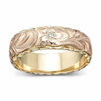 Antique Rose Flower Gold Ring