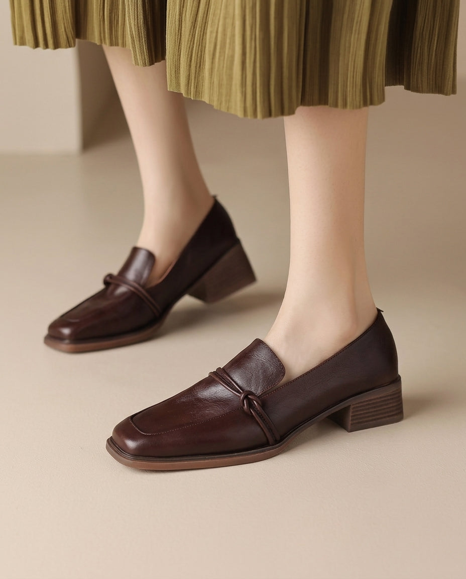 Audrey Leather Loafers - Eliza-Warszawa