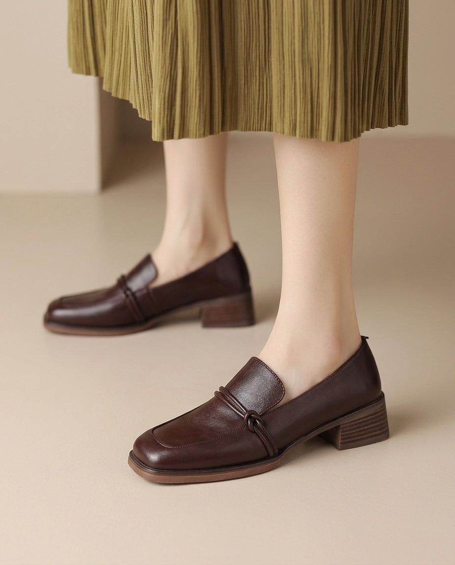Audrey Leather Loafers - Eliza-Warszawa
