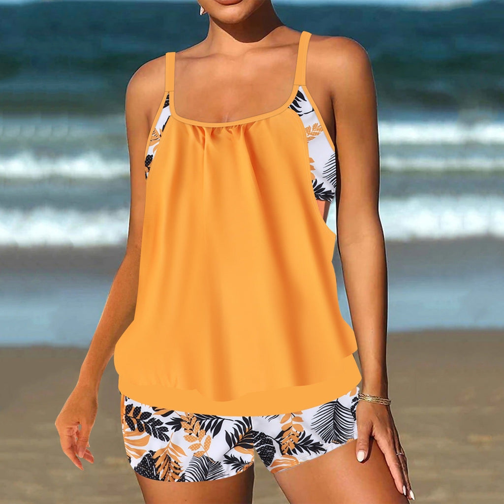 Barbara™ | Elegant Ocean Print Split Tankini - Eliza-Warszawa