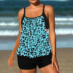 Barbara™ | Elegant Ocean Print Split Tankini - Eliza-Warszawa