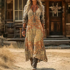 Bea | Long Sleeve Vintage Casual Dress - Eliza-Warszawa
