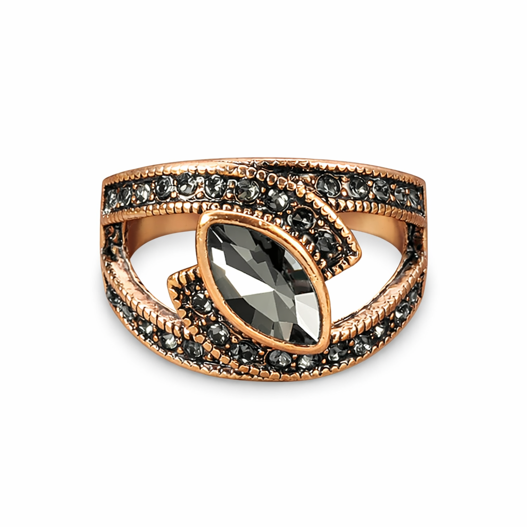 Black Crystal Ring