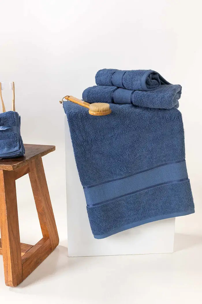 Blue Plush Towel - Turkish Series 23