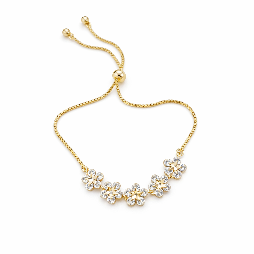 Bracelet Crystal Daisy in Gold