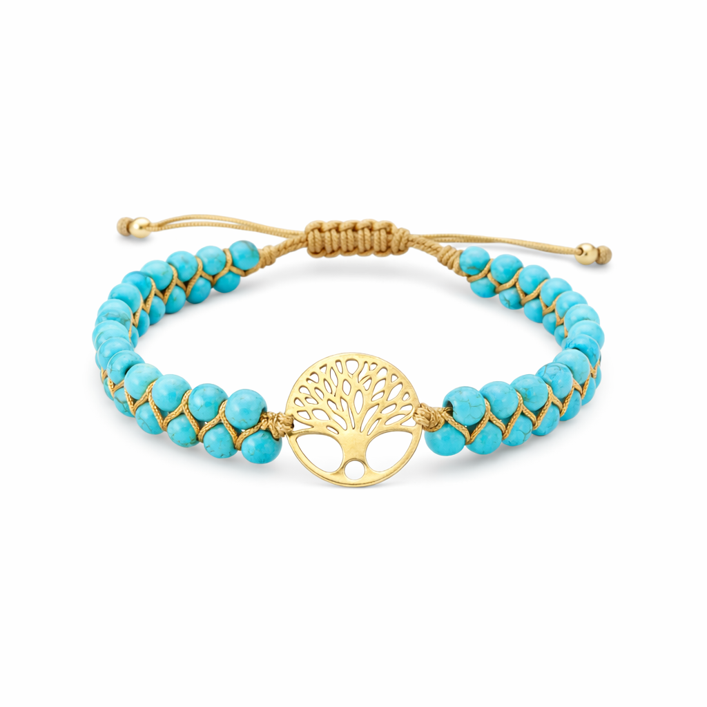 Bracelet Tree of Life Handmade Turquoise Stone