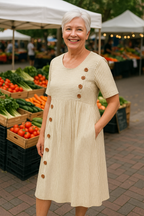 Brienne | Striped Midi Dress – Effortless Comfort, Everyday Confidence - Eliza-Warszawa