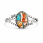 Bright Gemstone Inlay Bracelet Design