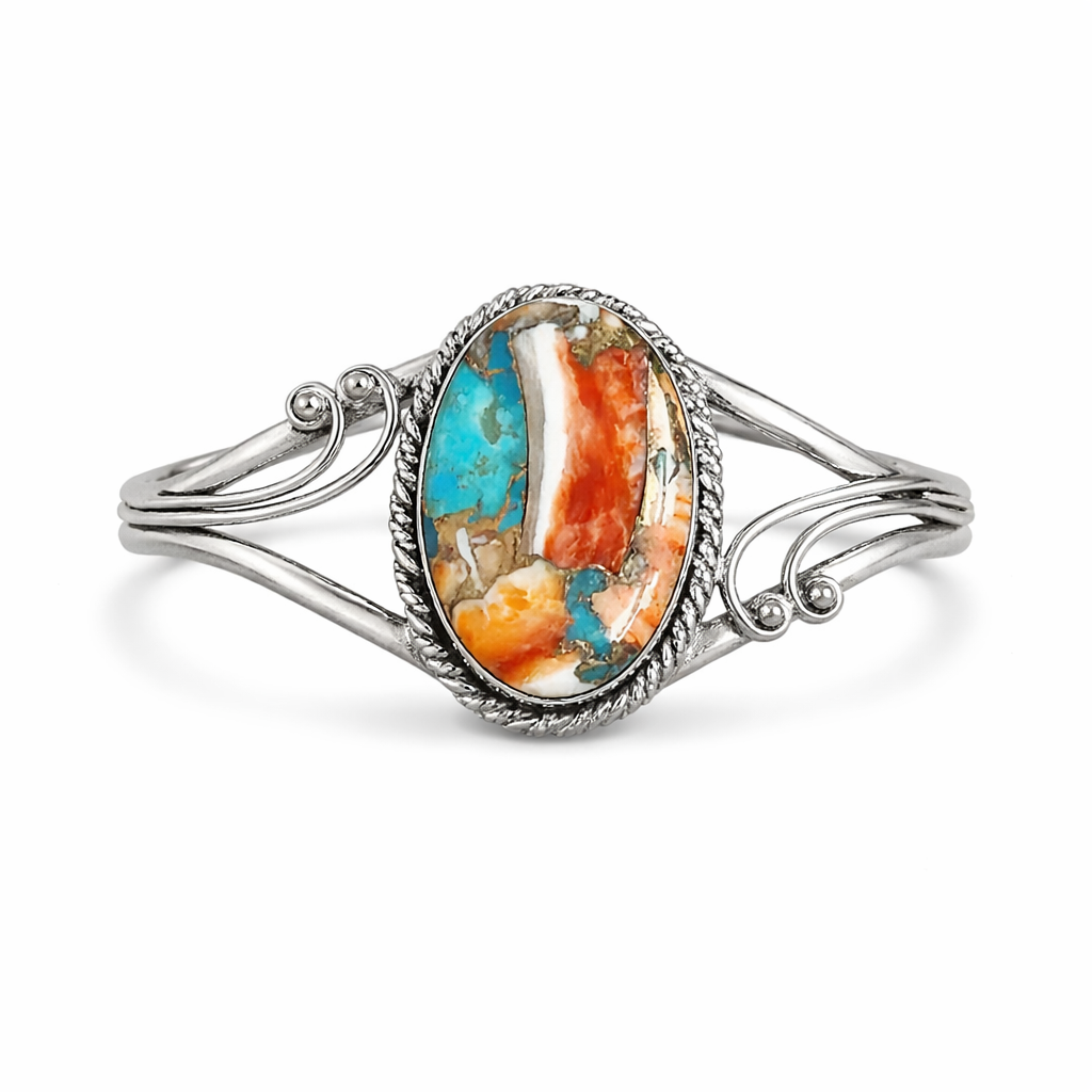 Bright Gemstone Inlay Bracelet Design