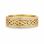 Bright Hollow Gold Ring