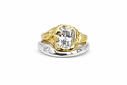 Bright Layer Gold Silver Ring Set