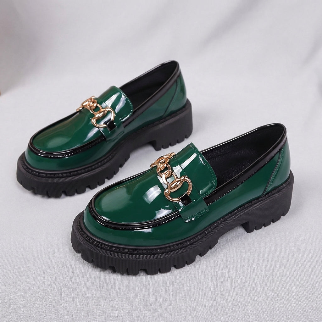 Bristol Leather Lug Sole Loafer - Eliza-Warszawa