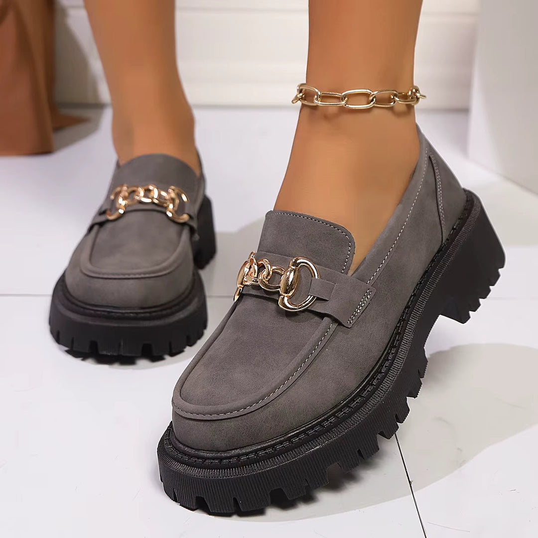 Bristol Leather Lug Sole Loafer - Eliza-Warszawa