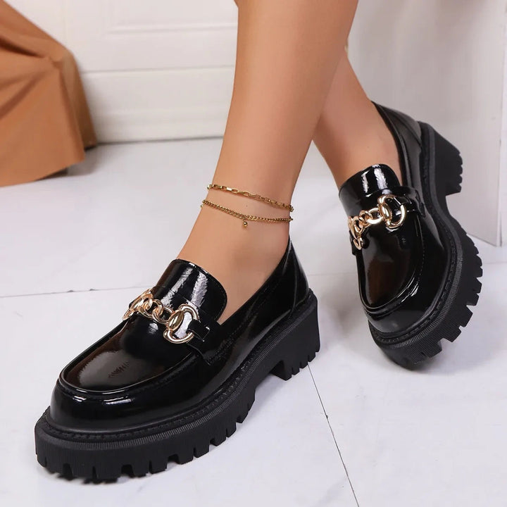 Bristol Leather Lug Sole Loafer - Eliza-Warszawa