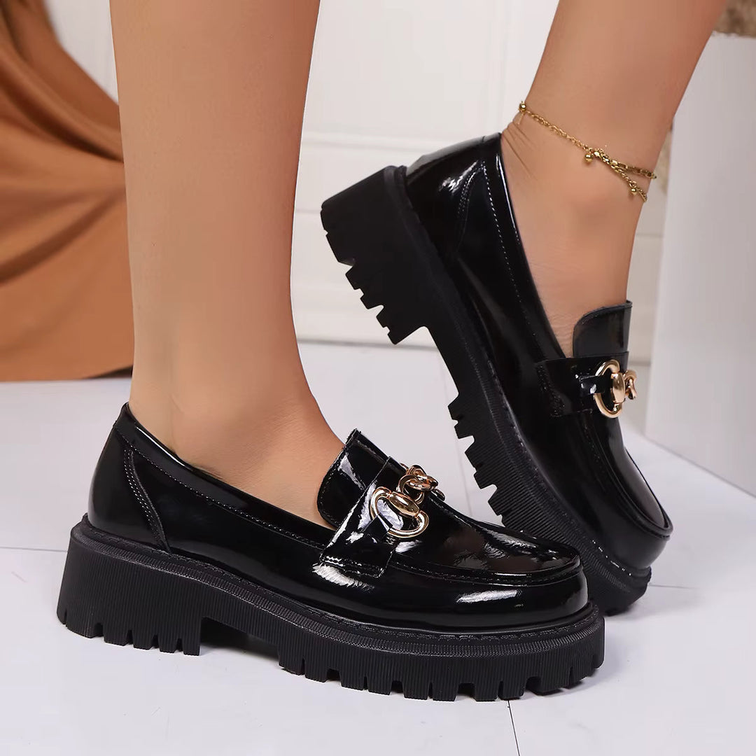 Bristol Leather Lug Sole Loafer - Eliza-Warszawa