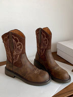 British retro embroidered western cowboy boots - Eliza-Warszawa