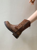 British retro embroidered western cowboy boots - Eliza-Warszawa