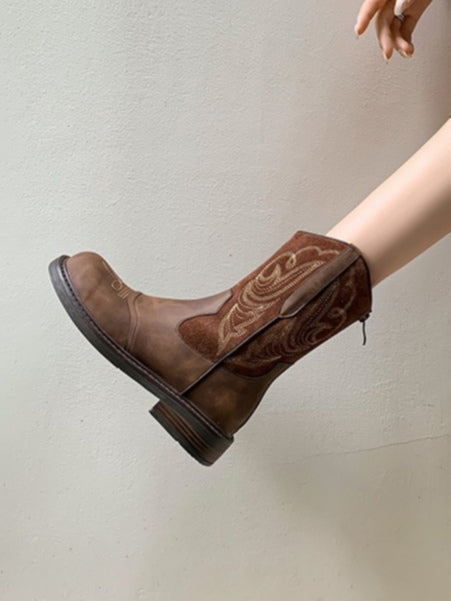 British retro embroidered western cowboy boots - Eliza-Warszawa