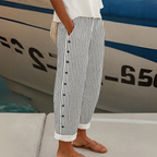 Ava | Stylish Striped Button Pants - Eliza-Warszawa