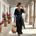 Sophie | Elegant V-Neck Flattering Dress - Eliza-Warszawa