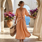 Sophie | Elegant V-Neck Flattering Dress - Eliza-Warszawa