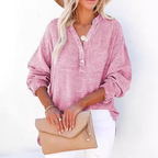 Elinor™ | Textured Button Blouse with Relaxed Elegant Fit - Eliza-Warszawa