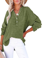 Elinor™ | Textured Button Blouse with Relaxed Elegant Fit - Eliza-Warszawa