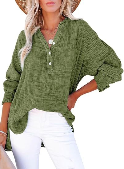Elinor™ | Textured Button Blouse with Relaxed Elegant Fit - Eliza-Warszawa