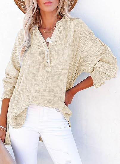 Elinor™ | Textured Button Blouse with Relaxed Elegant Fit - Eliza-Warszawa