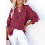 Elinor™ | Textured Button Blouse with Relaxed Elegant Fit - Eliza-Warszawa