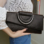 Celine™ - Elegant black handbag with a leather finish - Eliza-Warszawa