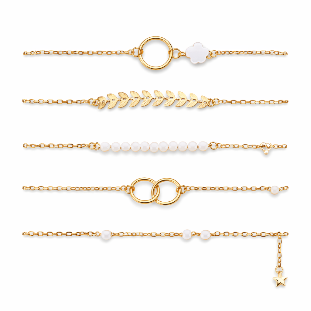 Charming Gold Boho Bracelet Set