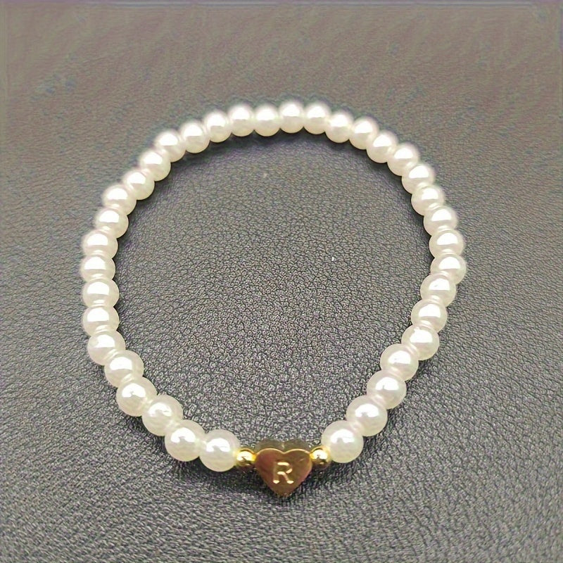 Chic A-Z Heart Initial Bracelet